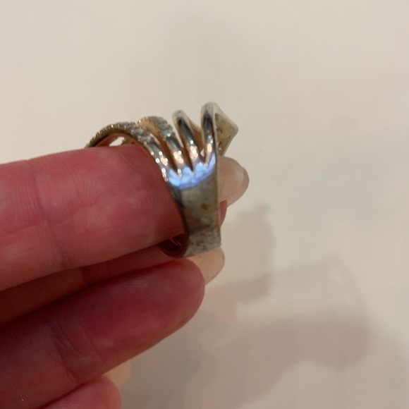 Wanderlust + Co Geo Armour XL Crystal Ring in Gold - Picture 6 of 6